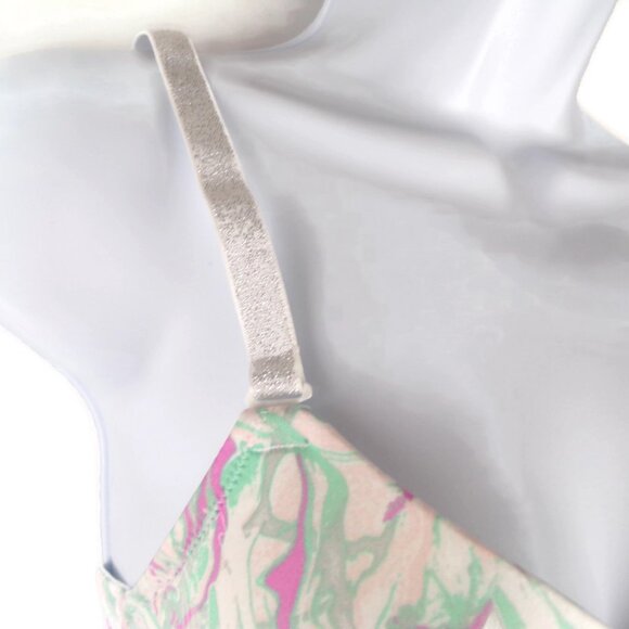 Junior Bra Convertible 32A MD Marbled pink Green 3 sets of straps 2053M - Picture 4 of 6